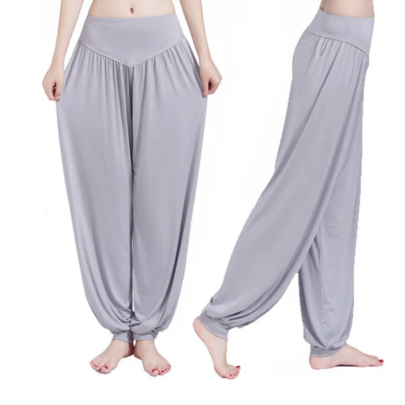 Dance Pants Women's Modal Loose Feet Dancing Wide-Legged Leotards Latin Yoga Practice Long Trousers Soft Modal Home Pants N24
