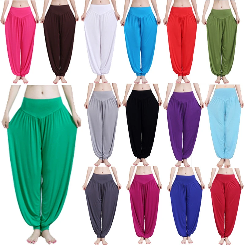 Dance Pants Women's Modal Loose Feet Dancing Wide-Legged Leotards Latin Yoga Practice Long Trousers Soft Modal Home Pants N24