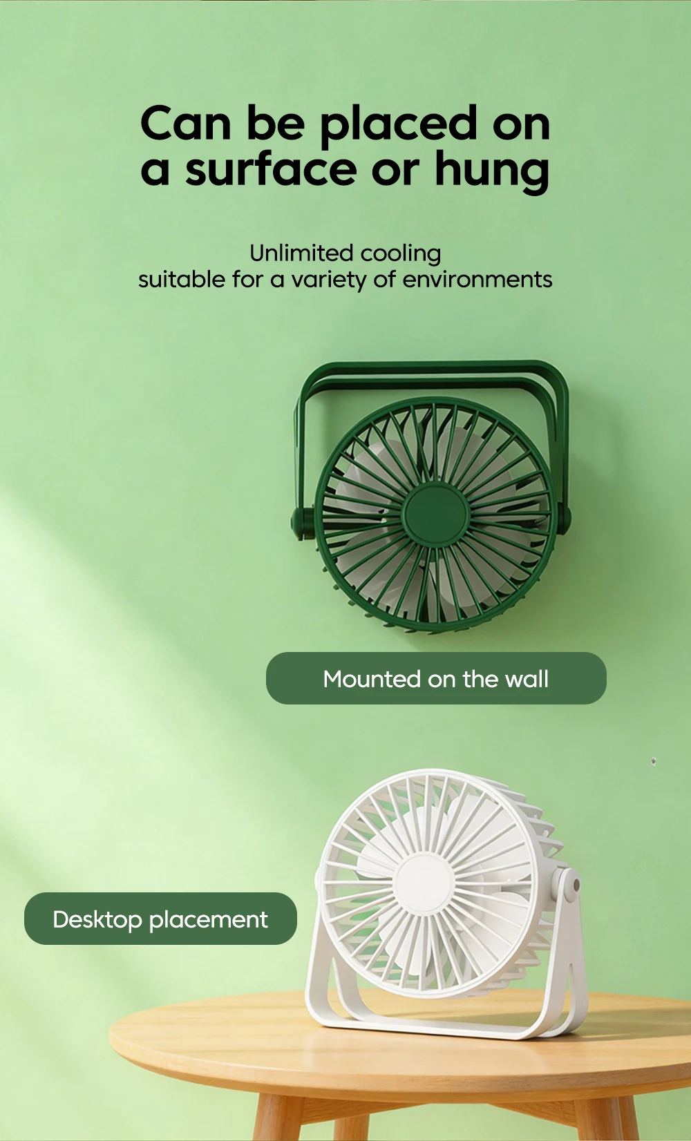 Mini USB Desktop Fan Portable Fan Desktop Office USB Quiet Cooling Fans Suitable For Student Dormitory Summer Home Office
