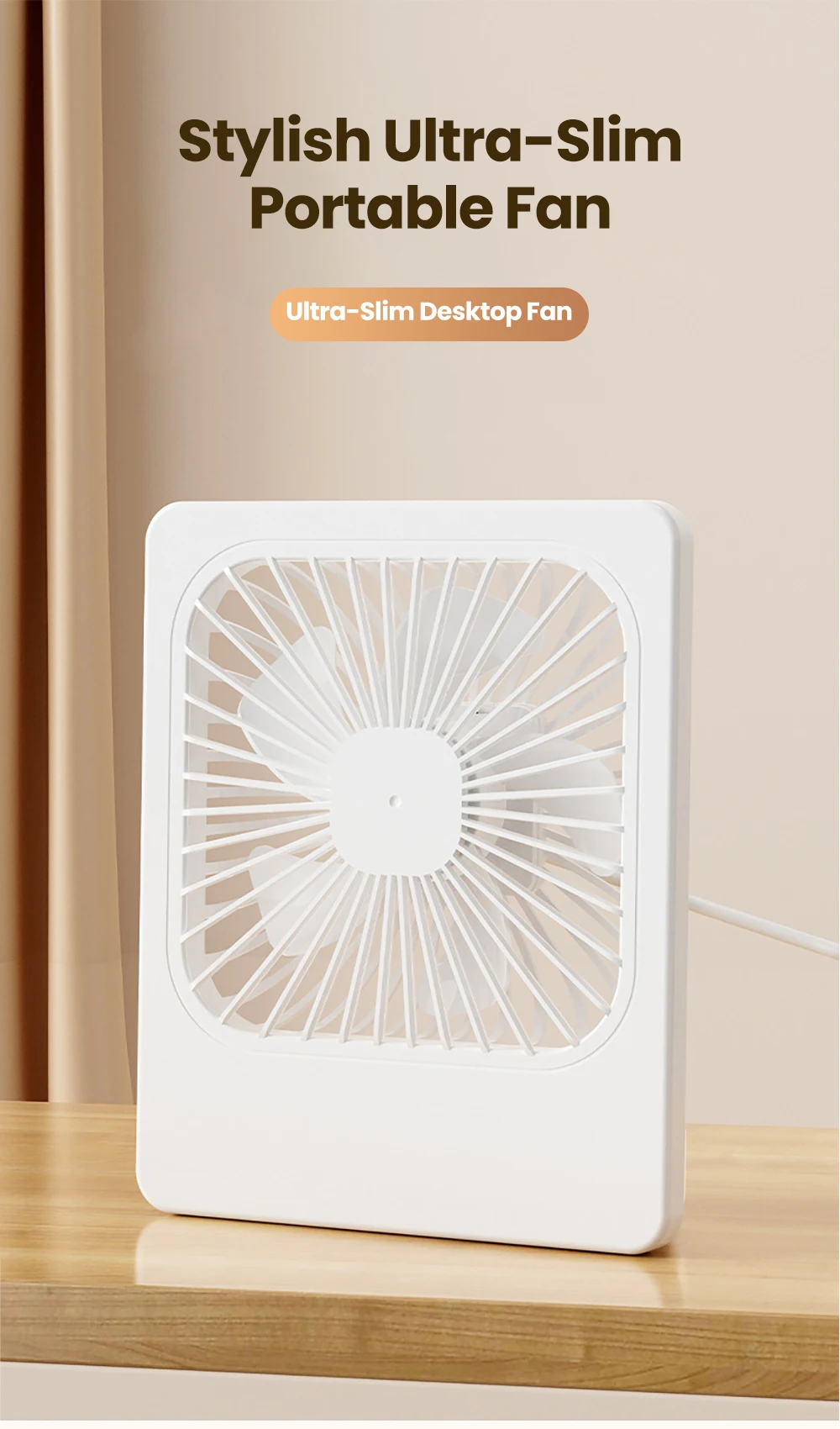 Mini USB Desktop Fan Portable Fan Desktop Office USB Quiet Cooling Fans Suitable For Student Dormitory Summer Home Office