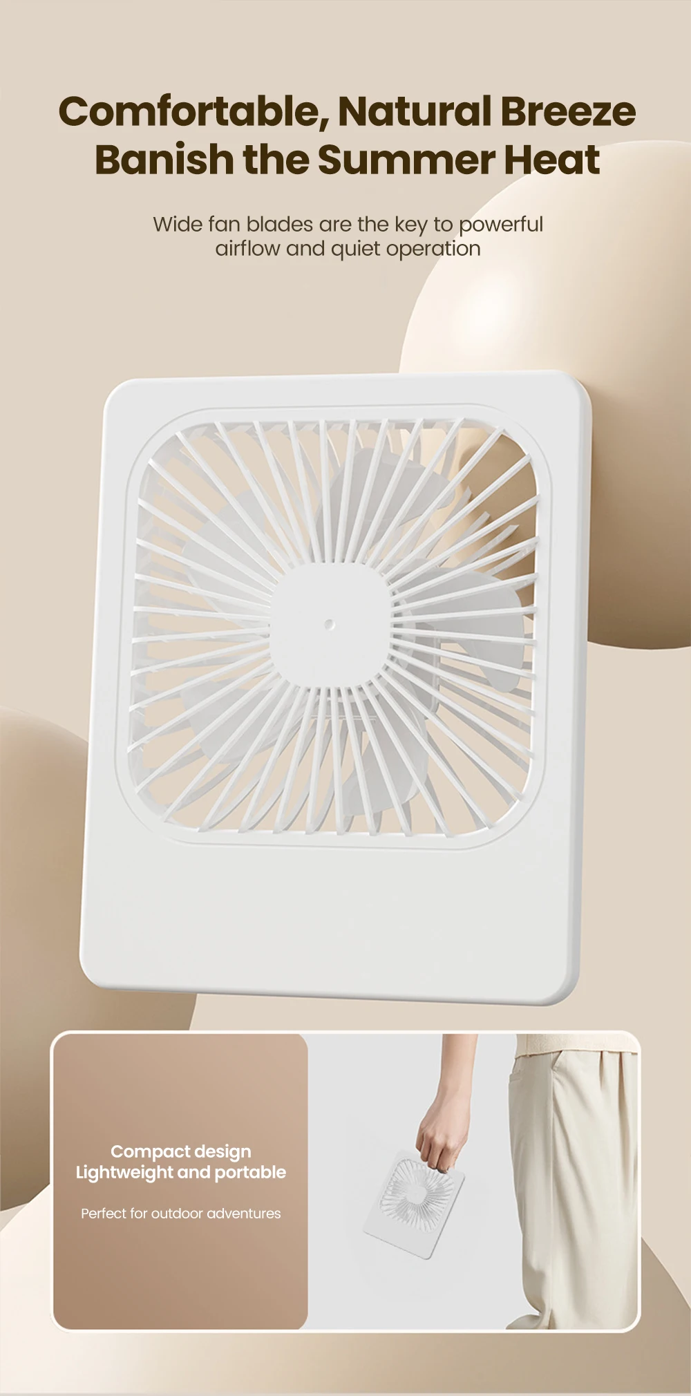 Mini USB Desktop Fan Portable Fan Desktop Office USB Quiet Cooling Fans Suitable For Student Dormitory Summer Home Office