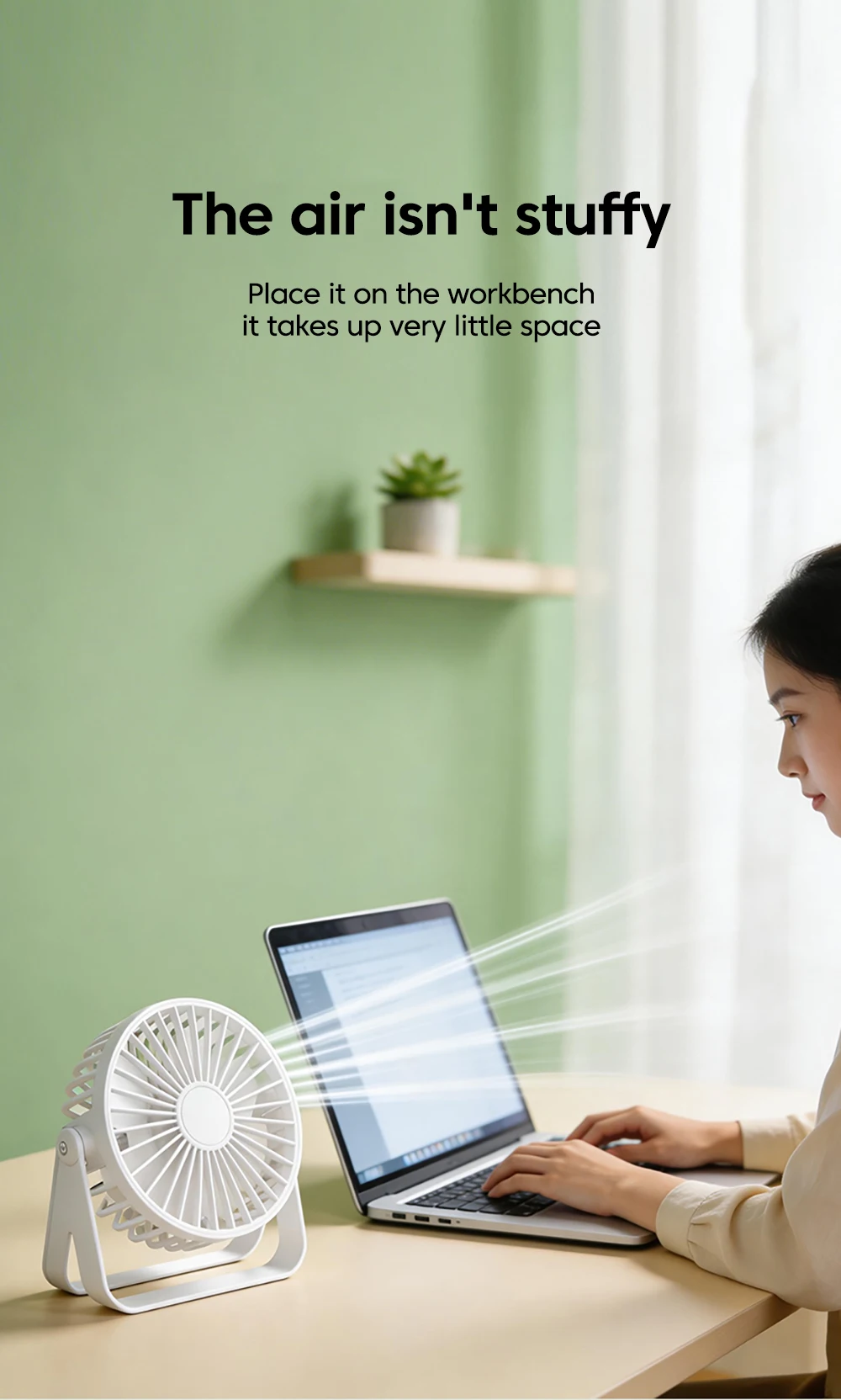 Mini USB Desktop Fan Portable Fan Desktop Office USB Quiet Cooling Fans Suitable For Student Dormitory Summer Home Office