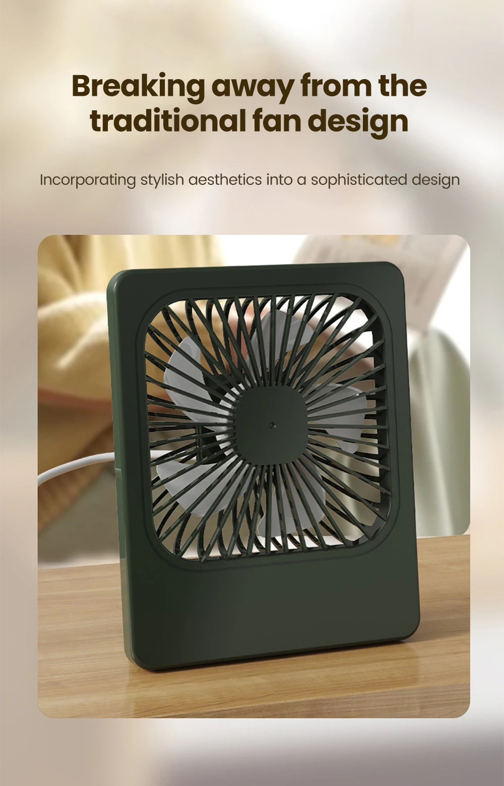 Mini USB Desktop Fan Portable Fan Desktop Office USB Quiet Cooling Fans Suitable For Student Dormitory Summer Home Office