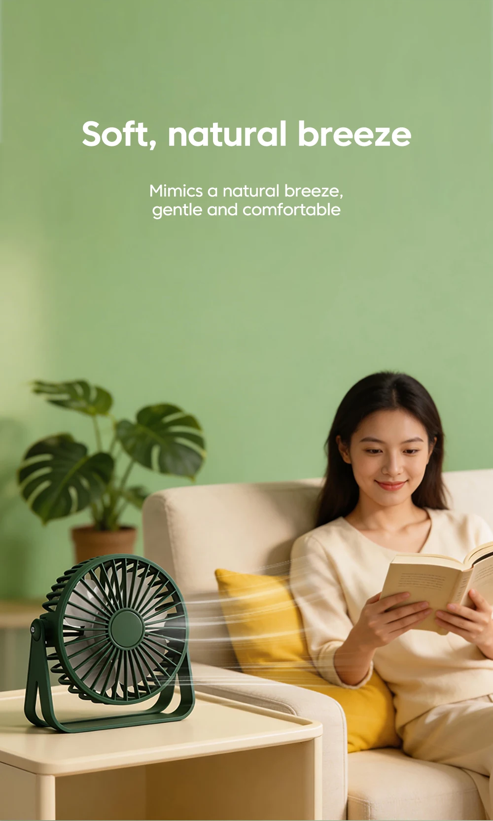 Mini USB Desktop Fan Portable Fan Desktop Office USB Quiet Cooling Fans Suitable For Student Dormitory Summer Home Office
