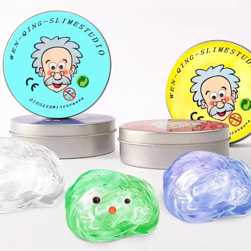 Lab Putty Crystal Clear Glass (1 Pack) Beste Denkende Slimme Crazy Stress Putty met Tin, Sensory & Bouncing Speelgoed