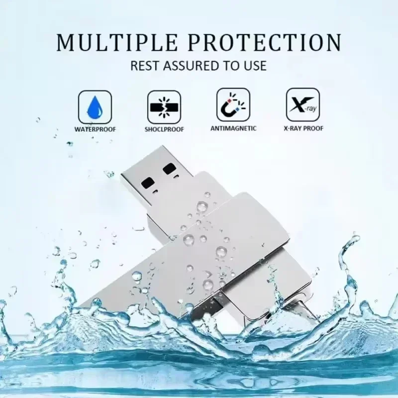 512GB USB 3.2 2 in 1 Flash Drive High Speed Metal Pendrive Waterproof Type C Memory Stick for Phone PC Laptop Data Transfer 2026