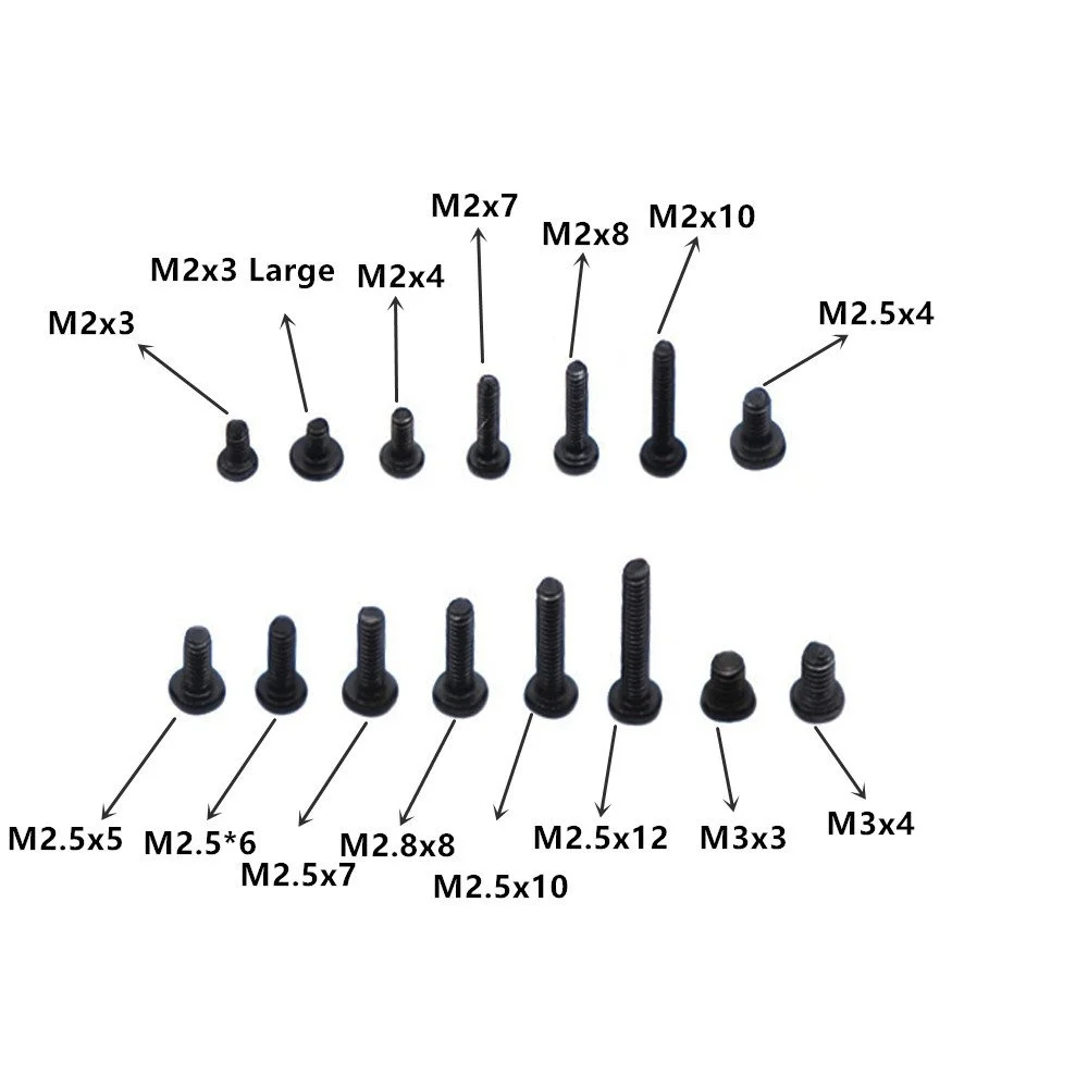 300pcs M2,M2.5,M3 Laptop Notebook Computer Screws Replacement Kit For Hp Ibm Dell Sony Acer Asus Lenovo Toshiba Gateway Samsung