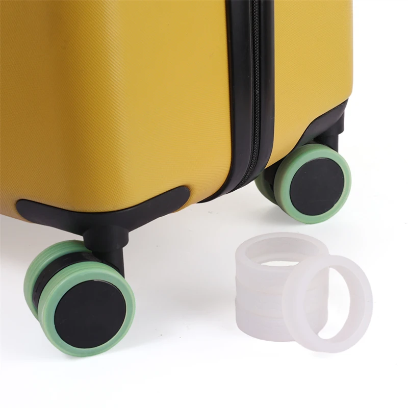 4-20Pcs Luminous Luggage Wheels Protector Silicone Noise Wheels Guard Cover Luggage Accessories Suitcase Wheels Protection Cover