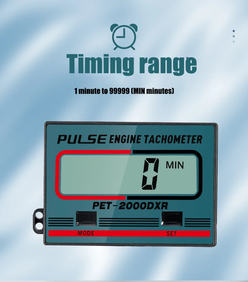 Handheld Digital Induction Chainsaw Tachometer Gasoline Engine Tachometer, LCD Display Tach Gauge for Chainsaw Lawn Motorcycle
