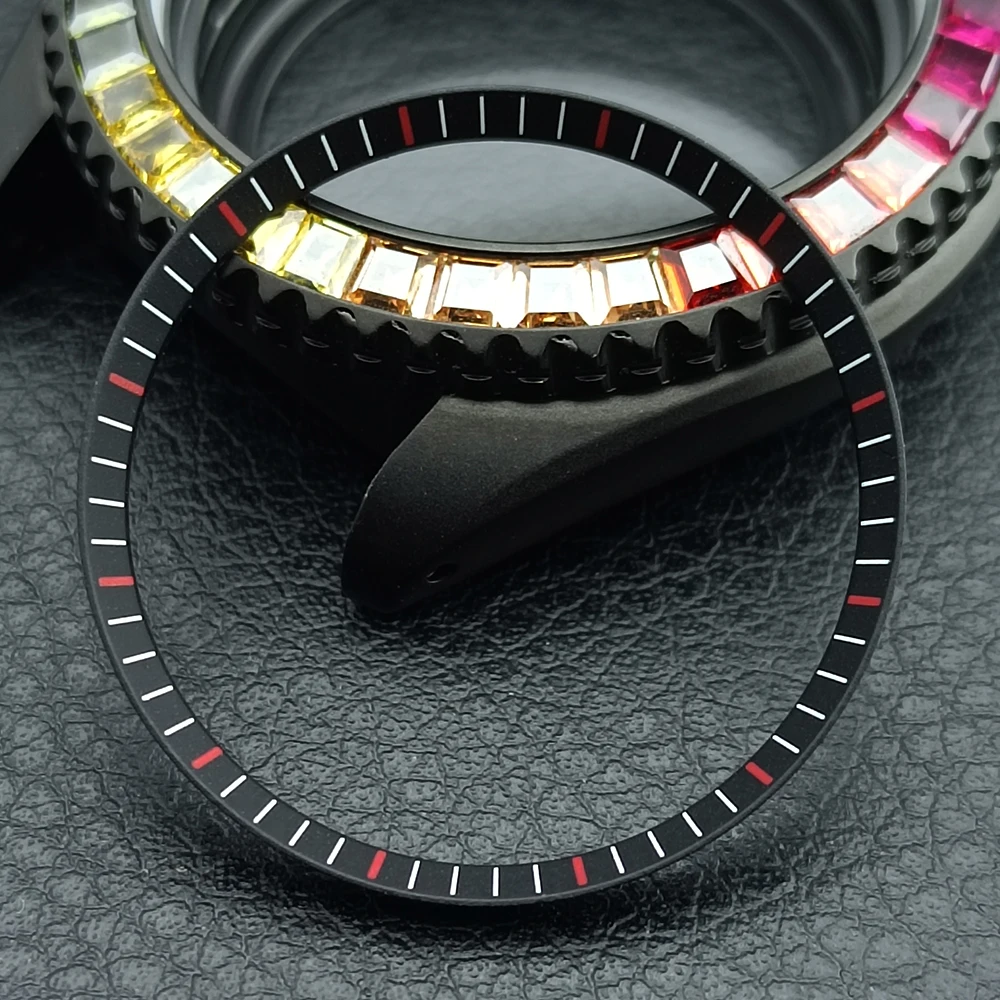 Mod Watch Copper Chapter Ring with NH35 Case Replacement Hard Plastic/Polished Inner Ring Size 30.3 * 27.3mm Watch Accessories