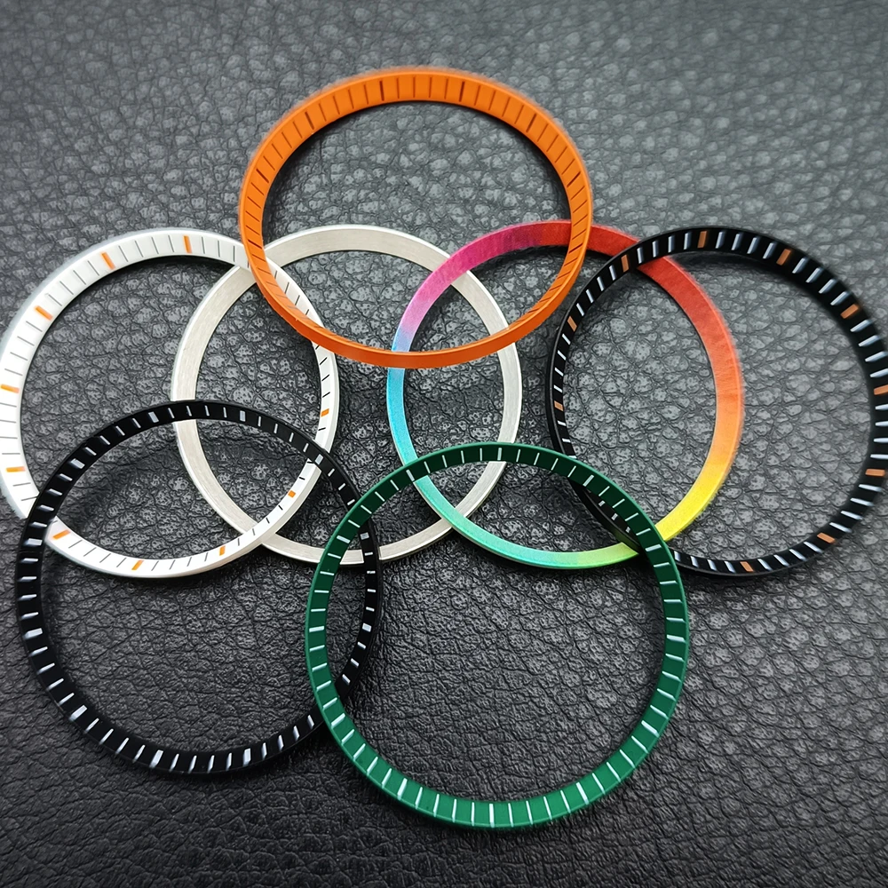 Mod Watch Copper Chapter Ring with NH35 Case Replacement Hard Plastic/Polished Inner Ring Size 30.3 * 27.3mm Watch Accessories