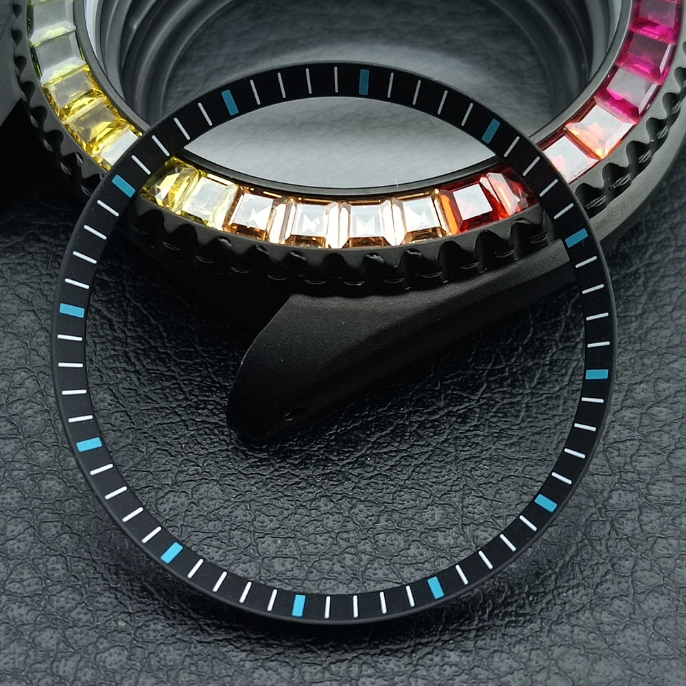 Mod Watch Copper Chapter Ring with NH35 Case Replacement Hard Plastic/Polished Inner Ring Size 30.3 * 27.3mm Watch Accessories