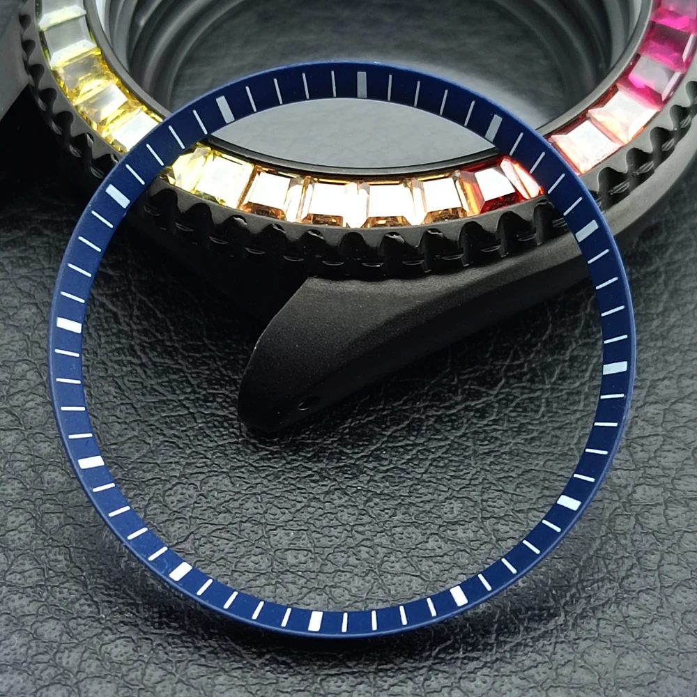 Mod Watch Copper Chapter Ring with NH35 Case Replacement Hard Plastic/Polished Inner Ring Size 30.3 * 27.3mm Watch Accessories