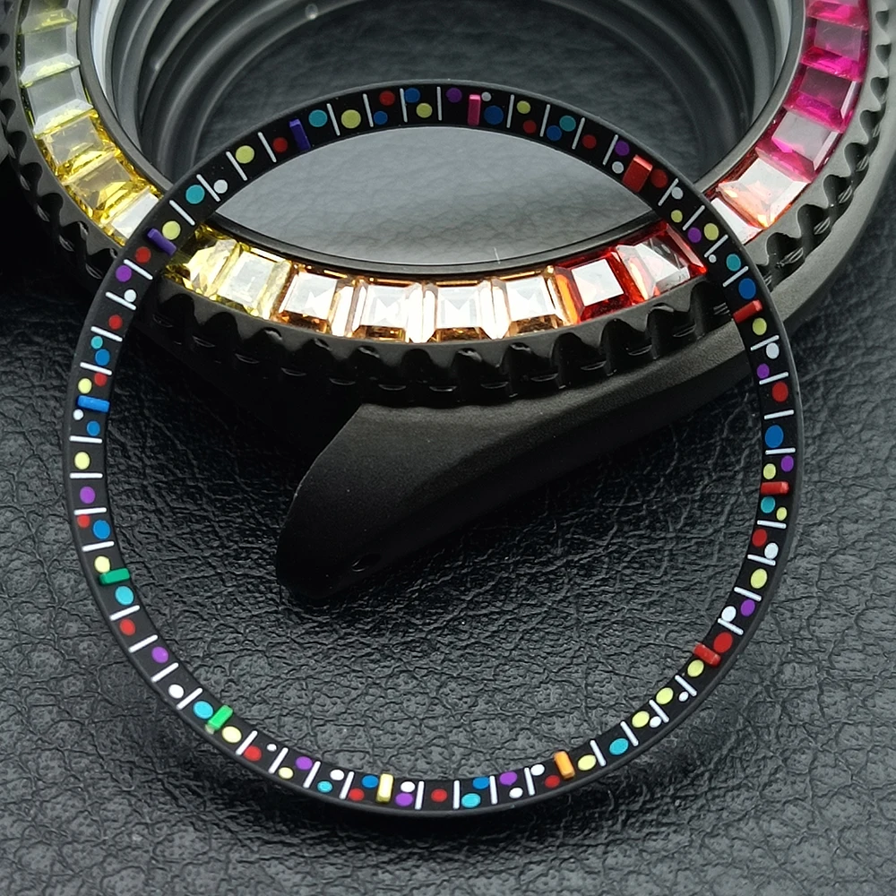 Mod Watch Copper Chapter Ring with NH35 Case Replacement Hard Plastic/Polished Inner Ring Size 30.3 * 27.3mm Watch Accessories