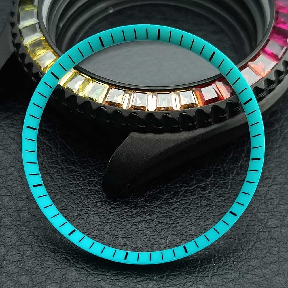 Mod Watch Copper Chapter Ring with NH35 Case Replacement Hard Plastic/Polished Inner Ring Size 30.3 * 27.3mm Watch Accessories