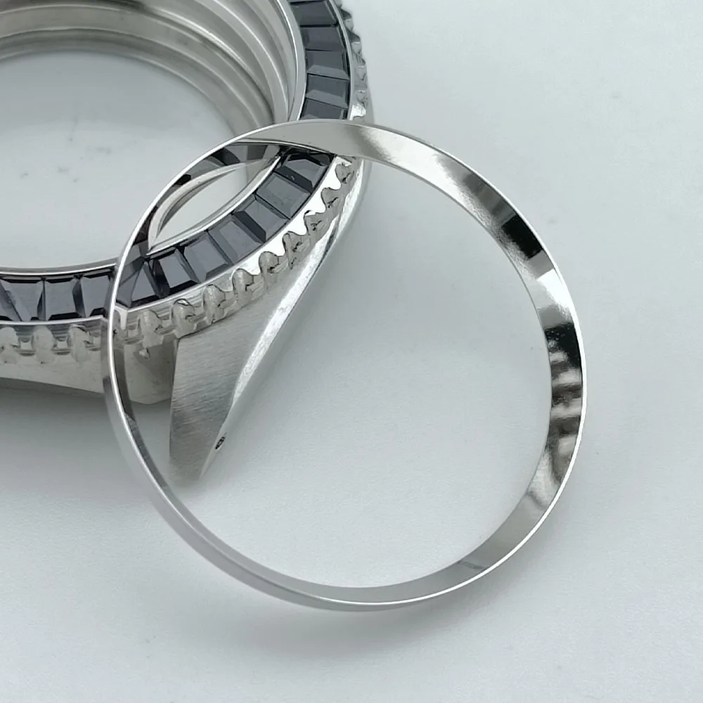 Mod Watch Copper Chapter Ring with NH35 Case Replacement Hard Plastic/Polished Inner Ring Size 30.3 * 27.3mm Watch Accessories