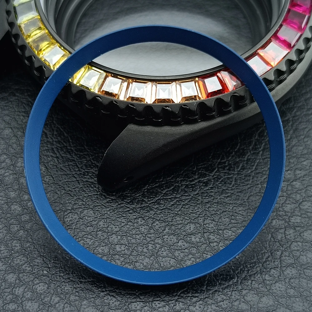 Mod Watch Copper Chapter Ring with NH35 Case Replacement Hard Plastic/Polished Inner Ring Size 30.3 * 27.3mm Watch Accessories