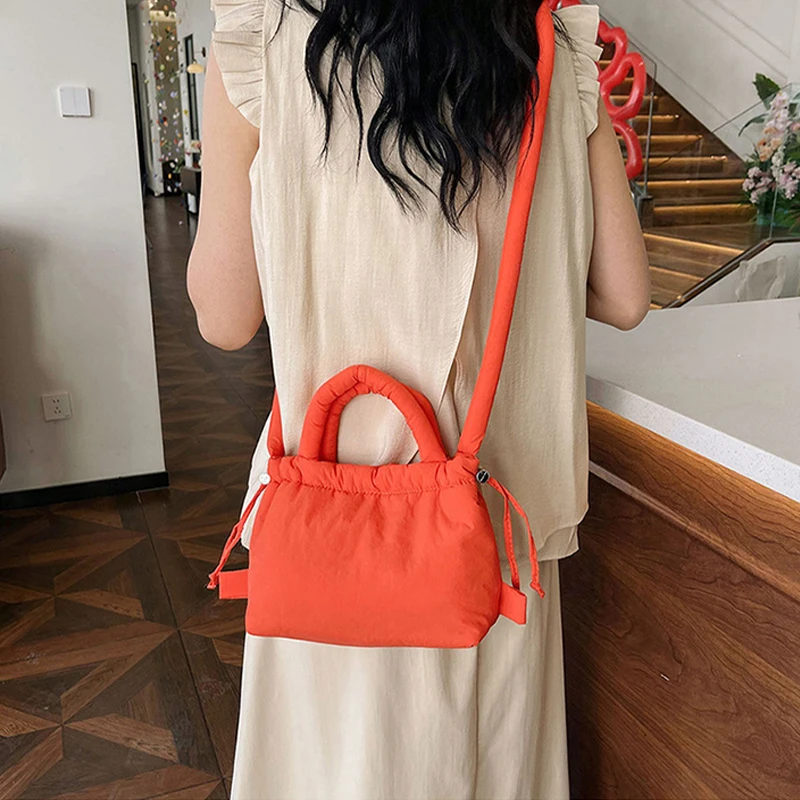 NamcheBarwa Puffer Tote Bag Designer Padded Women Shoulder Bags Nylon Down Cotton Crossbody Bag Mini Lady Handbags 2026 Trend