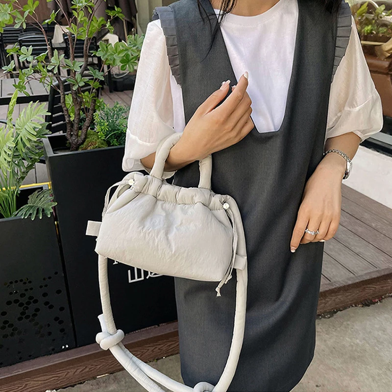 NamcheBarwa Puffer Tote Bag Designer Padded Women Shoulder Bags Nylon Down Cotton Crossbody Bag Mini Lady Handbags 2026 Trend