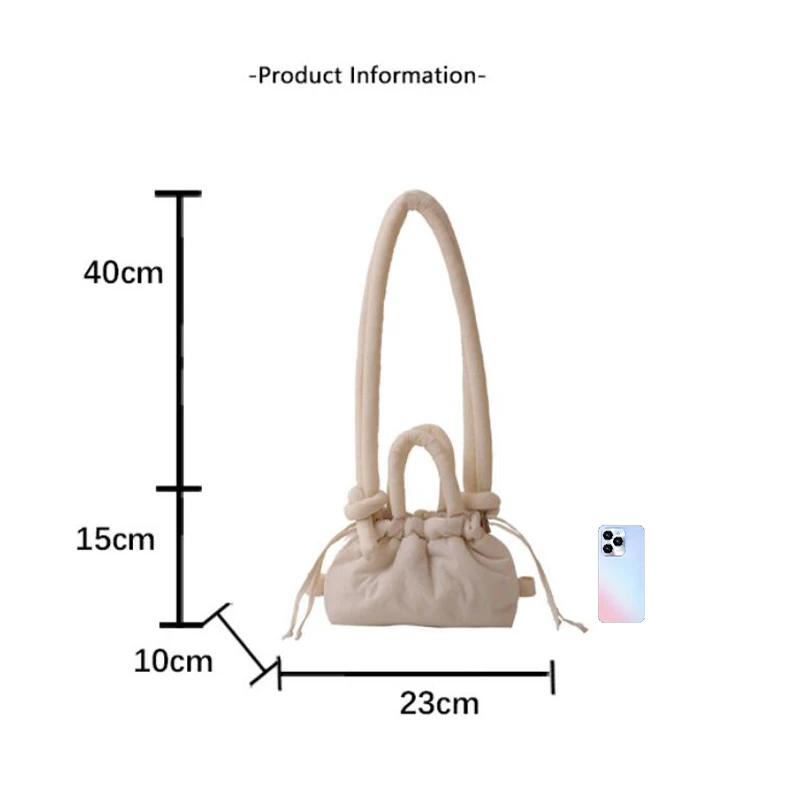 NamcheBarwa Puffer Tote Bag Designer Padded Women Shoulder Bags Nylon Down Cotton Crossbody Bag Mini Lady Handbags 2026 Trend