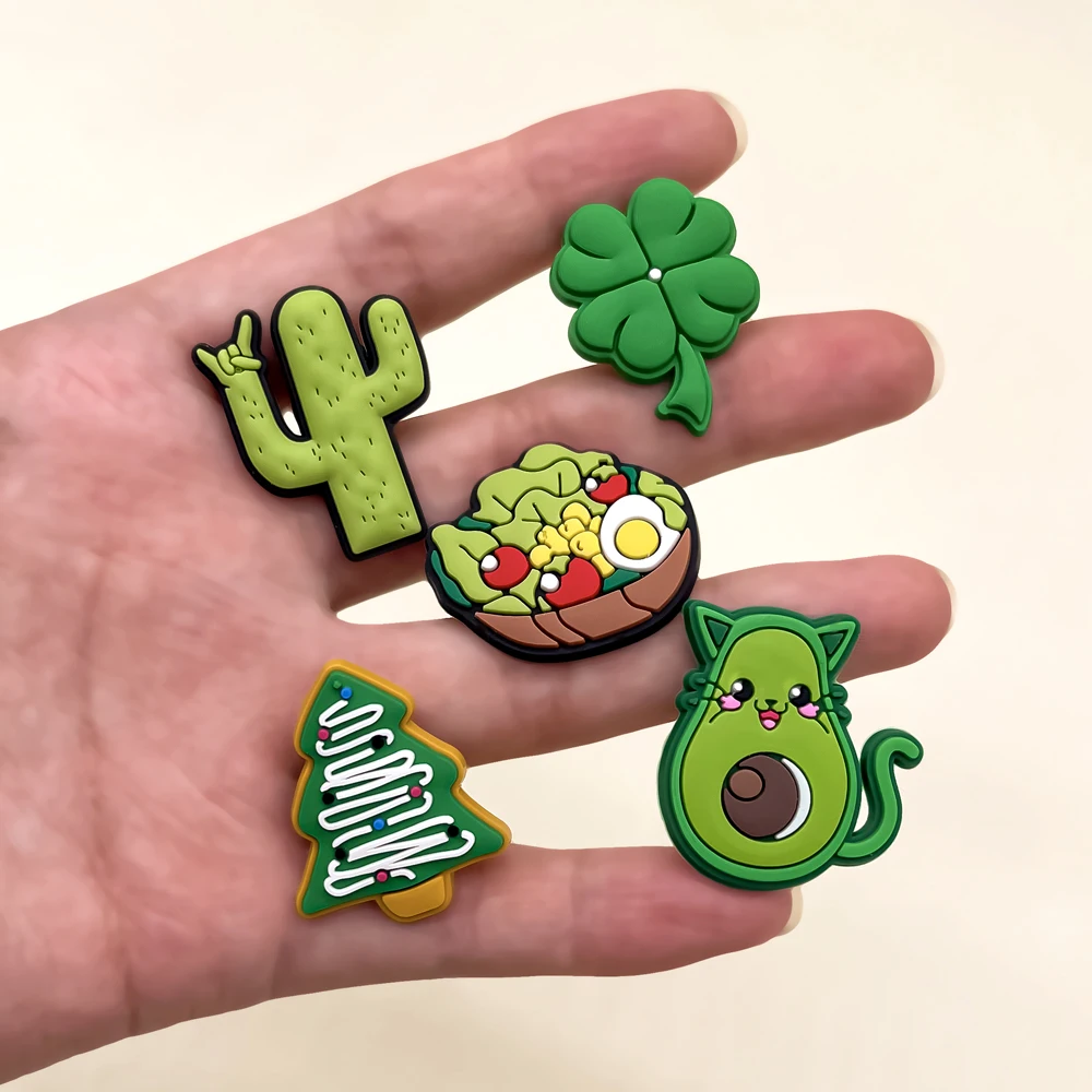 1/30pcs Naturual Green Plants Shoe Charms for Women Girls Kids Pins Accessories Cactus Flower Lemon Shoe Decorations Gift Buckle