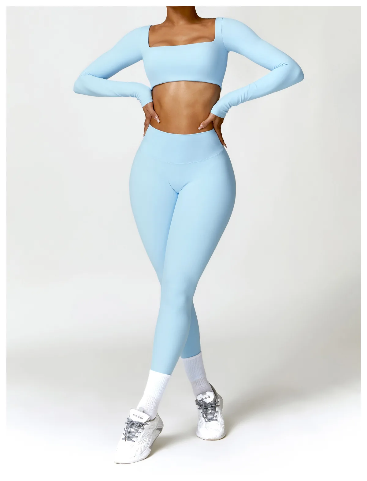 New Summer Sports Women Outdoor Running Gym Fitness Wear T-shirt Long sleeved Yoga Shirt Gym Push Up Workout Single Piece Top