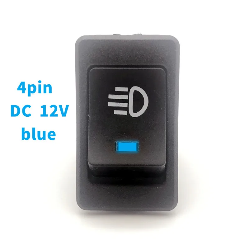 1 PCS,Car Fog Lights,Rocker Switch,ON-OFF,4Pin,2 Position,Electrical Equipment With Lighting Power,35A Lndicator Light 12V DC