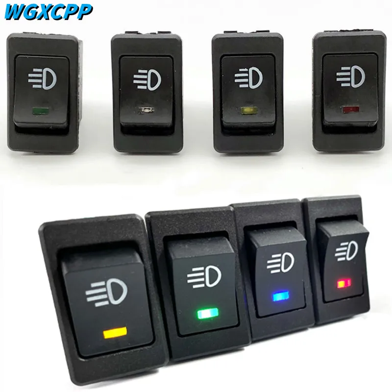 1 PCS,Car Fog Lights,Rocker Switch,ON-OFF,4Pin,2 Position,Electrical Equipment With Lighting Power,35A Lndicator Light 12V DC