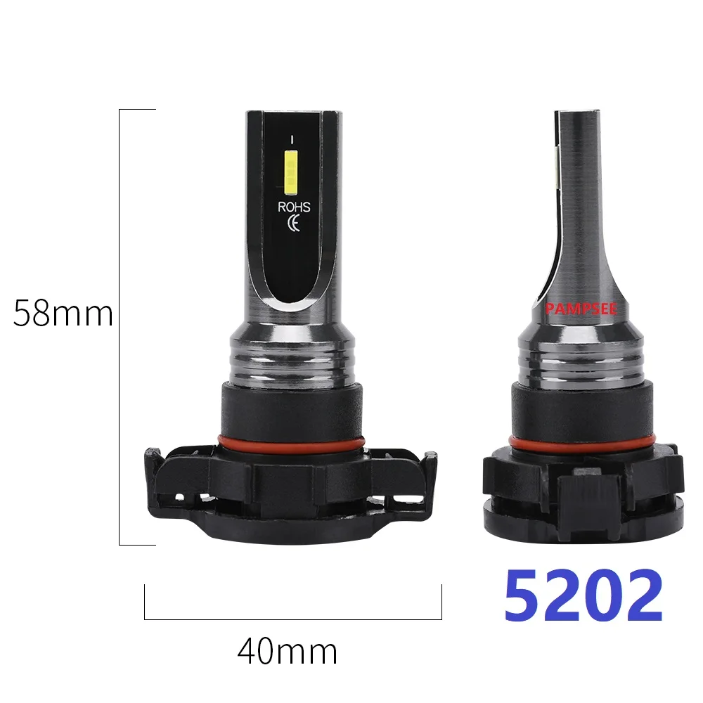 2Pcs H4 H7 H11 H10 LED Car Headlight Bulbs 3000K 6000K PSX24W 9005 HB3 9006 HB4 H8 H1 H3 Auto Lights Automobile Driving Fog Lamp