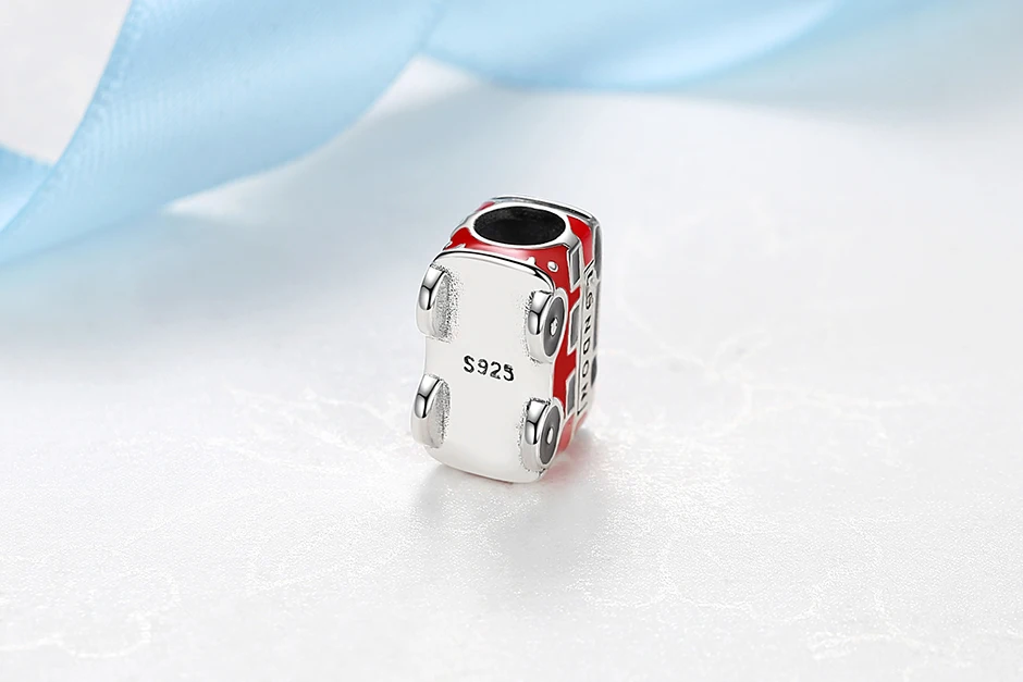Original 925 Sterling Silver Charms Camera Suitcase London Bus Pendant Beads Fit Bracelets Necklaces Jewelry For Women