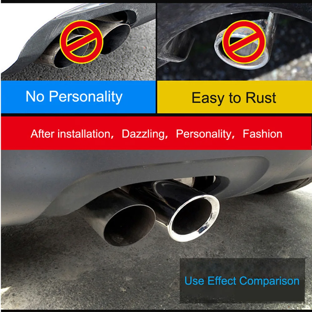 Stainless Steel Car Exhaust Muffler TailPipes For New Sagitar New Lavida, New Bora Golf Tiguan Scirocco 1.4T Special TailPipes