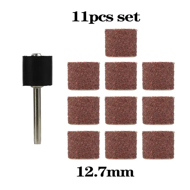 11/102pcs Sanding Drum Kit Grit #80 #120 #180 Sanding Band for Dremel Sleeves For Electric Mini Angle Grinder Sanding Mandrels