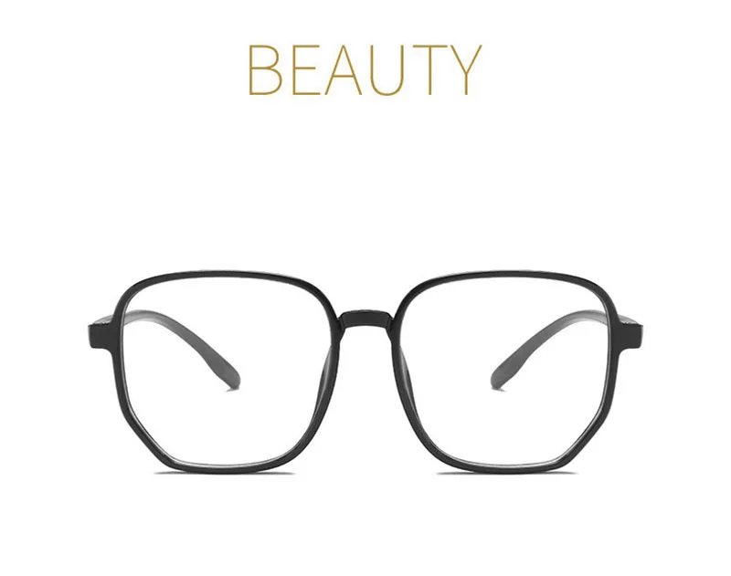 2021 New Anti-blue Myopia Glasses Women&Men Big Oversized Glasses Frame Nearsighted Prescription Glasses -1.0,-1.5,-2.0 To -6.0