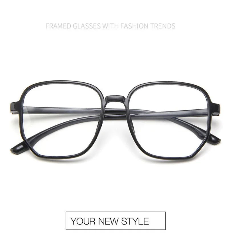 2021 New Anti-blue Myopia Glasses Women&Men Big Oversized Glasses Frame Nearsighted Prescription Glasses -1.0,-1.5,-2.0 To -6.0