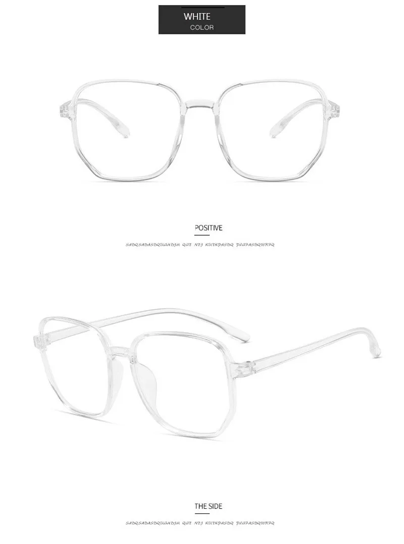 2021 New Anti-blue Myopia Glasses Women&Men Big Oversized Glasses Frame Nearsighted Prescription Glasses -1.0,-1.5,-2.0 To -6.0