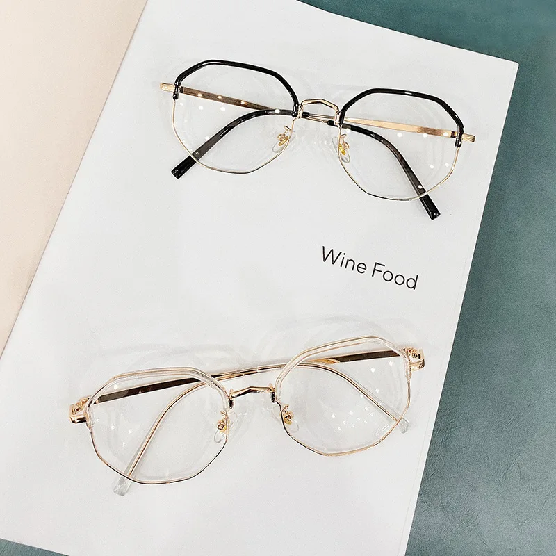 2021 New Anti-blue Myopia Glasses Women&Men Big Oversized Glasses Frame Nearsighted Prescription Glasses -1.0,-1.5,-2.0 To -6.0