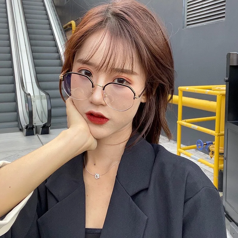2021 New Anti-blue Myopia Glasses Women&Men Big Oversized Glasses Frame Nearsighted Prescription Glasses -1.0,-1.5,-2.0 To -6.0