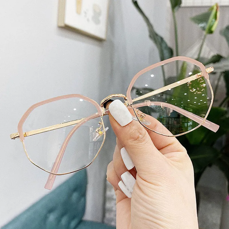 2021 New Anti-blue Myopia Glasses Women&Men Big Oversized Glasses Frame Nearsighted Prescription Glasses -1.0,-1.5,-2.0 To -6.0