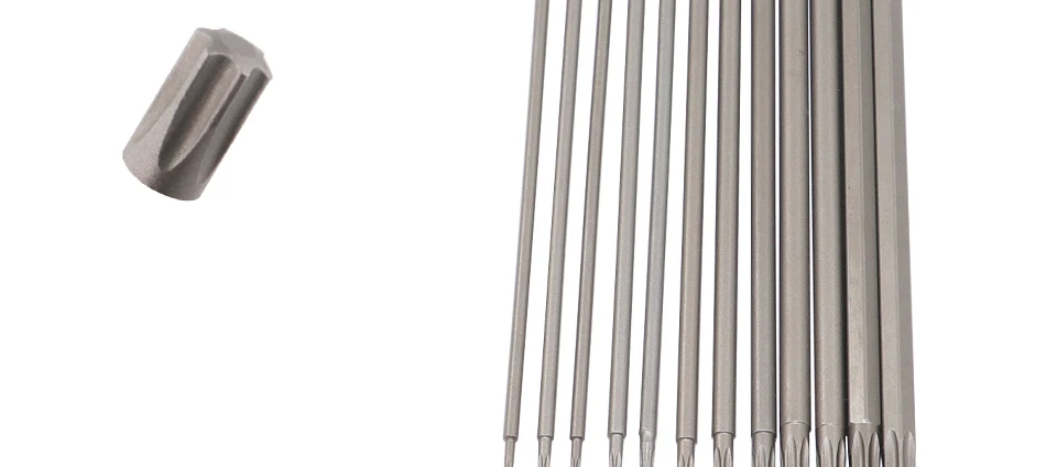 8pcs/12pcs 50mm-200mm T6-T45 Magnetic Torx Screwdriver Bits Set Electric Screwdriver head T10, T15, T20, T25, T27, T30 T35 T45