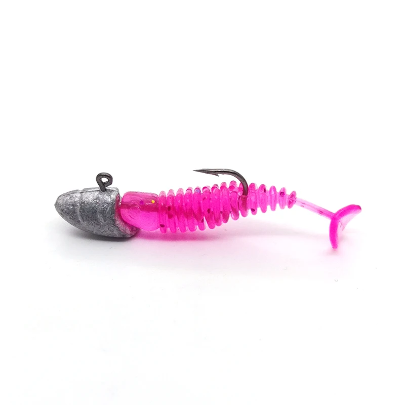 OUTKIT 10Pcs/lot Wobblers Mini Fishing Soft Lures Rubber Soft Baits 3.5cm/4.5cm Soft Worm Artificial Baits Bass Silicone Fish
