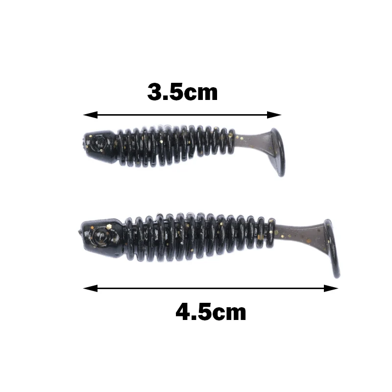 OUTKIT 10Pcs/lot Wobblers Mini Fishing Soft Lures Rubber Soft Baits 3.5cm/4.5cm Soft Worm Artificial Baits Bass Silicone Fish
