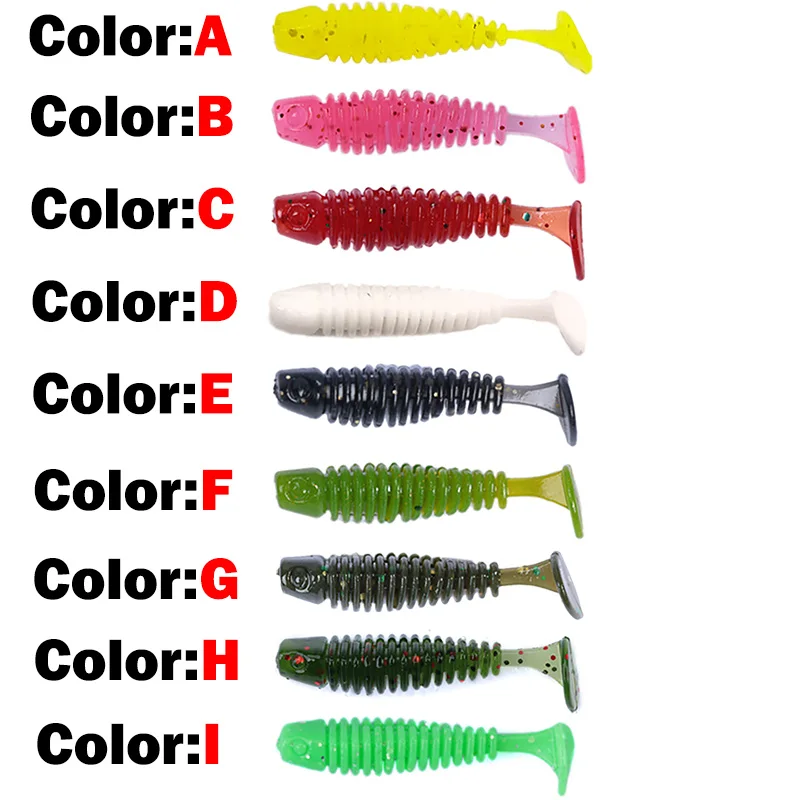 OUTKIT 10Pcs/lot Wobblers Mini Fishing Soft Lures Rubber Soft Baits 3.5cm/4.5cm Soft Worm Artificial Baits Bass Silicone Fish