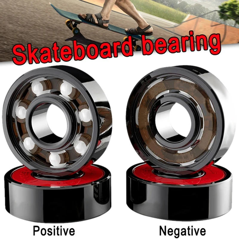 16 Pcs Ceramic Bearings High Speed Wear Resistant For Skate Skateboard Wheel