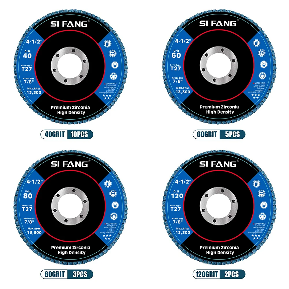 2/5/10pcs Flap Discs 115mm T27 Zirconia Grinding Wheels 40/60/80/120 Grit Professional Flap Discs Sanding For Angle Grinder