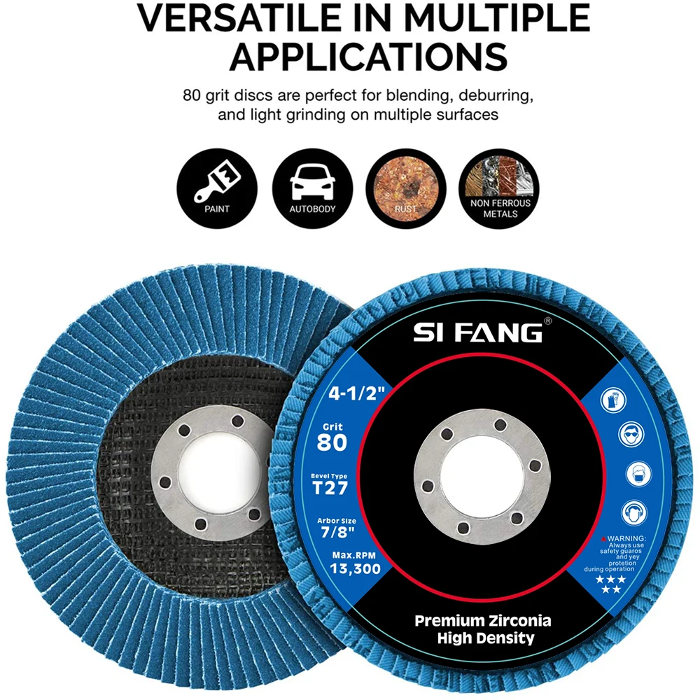 2/5/10pcs Flap Discs 115mm T27 Zirconia Grinding Wheels 40/60/80/120 Grit Professional Flap Discs Sanding For Angle Grinder