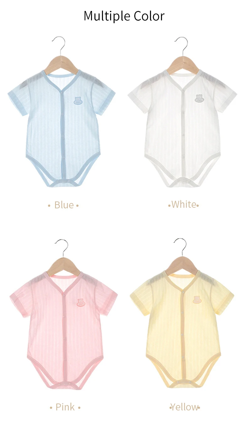 Bodysuit for Newborns Baby Clothes Sleepwear Summer Thin Baby Romper Overalls Jumpsuits Baby Romper Infants SolidClimb
