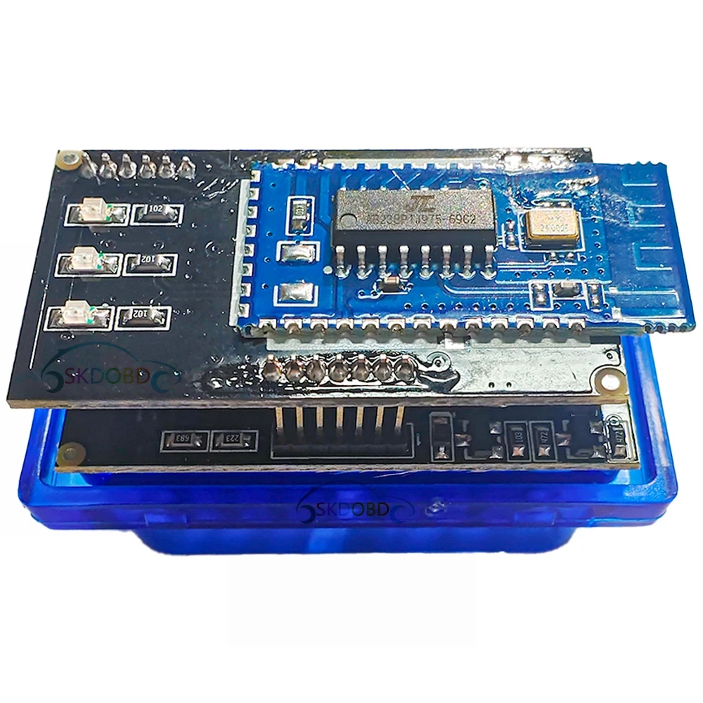 Latest Version Mini ELM327 V1.5 for IOS Android Bluetooth 5.1 Auto Scanner OBD2 Black 2PCB Car ELM 327 Tester Diagnostic Tool