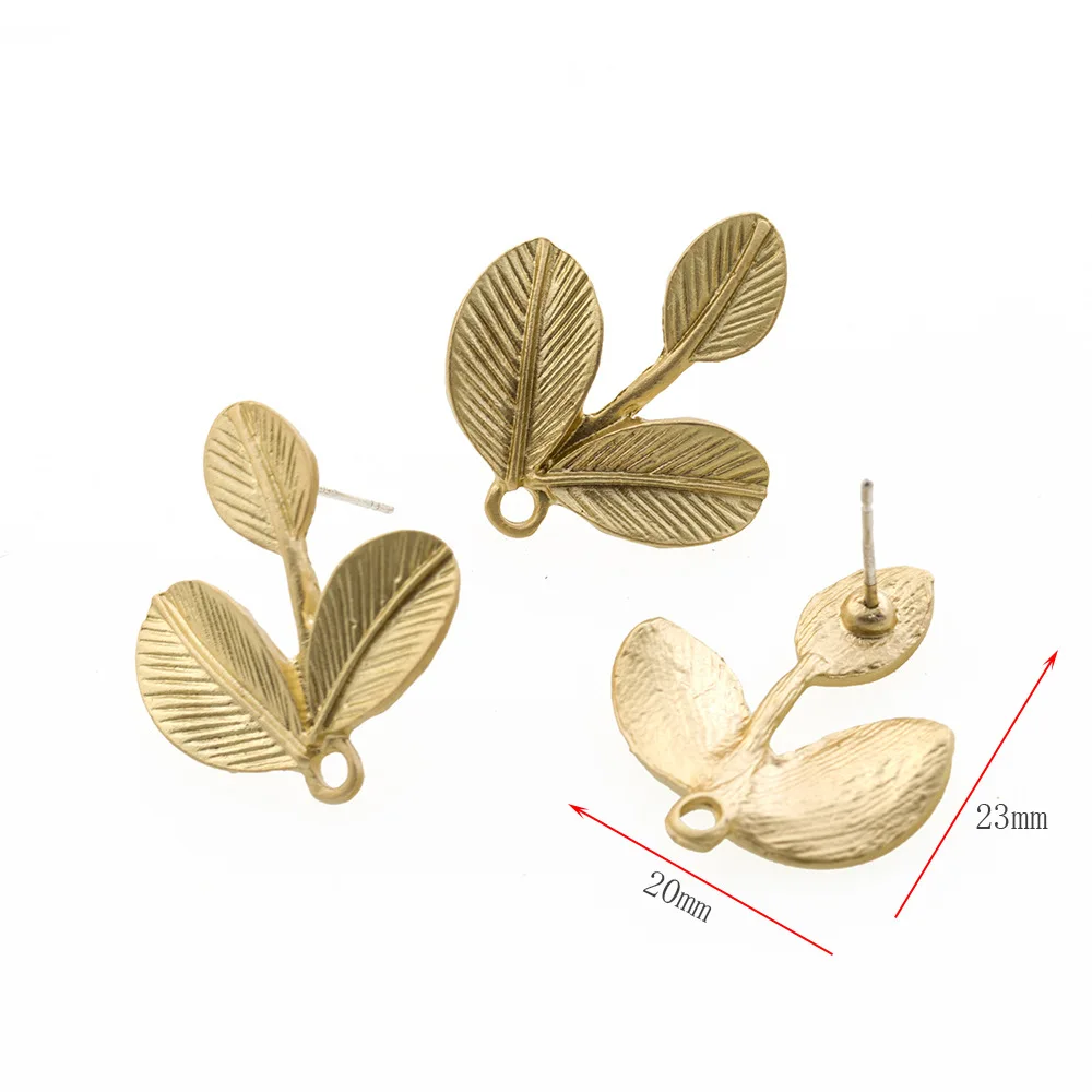 10Pcs DIY Earrings Setting Matt Golden Square Hollow Star Stud Earrings Connectors Earrings Base for Jewelry Making Accessories