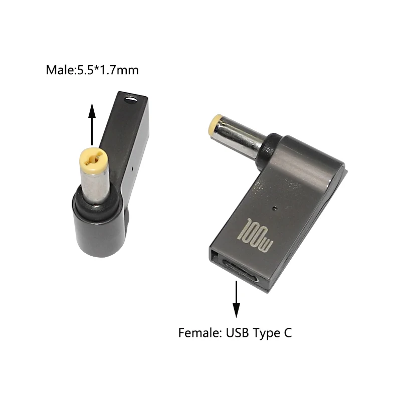 ​100W USB Type C Fast Charging Adapter Plug Connector Universal USB C Laptop Charger Converter for Dell Asus Hp Acer Lenovo