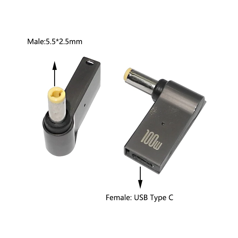 ​100W USB Type C Fast Charging Adapter Plug Connector Universal USB C Laptop Charger Converter for Dell Asus Hp Acer Lenovo